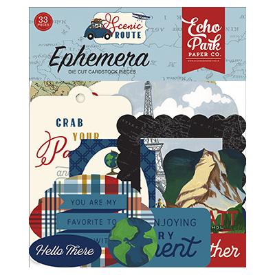 Echo Park Scenic Route Die Cuts - Ephemera